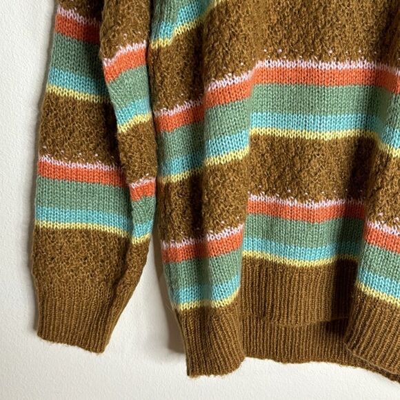 Hurley ladies pullover cozy argyle crewneck sweater size medium - Picture 4 of 10